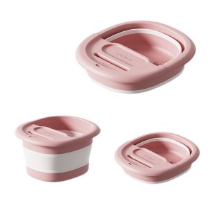 可折叠泡脚桶养身加高便携式过小腿足浴桶洗脚盆带脚底按摩足浴盆