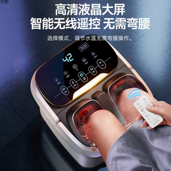 泡脚桶大号加热恒温洗脚盆电动按摩桶家用全自动高深过小腿足浴盆 - 图片 2