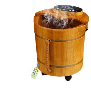 豪华足浴盆花梨木实木恒温加热自动按摩足浴器家用养生深桶